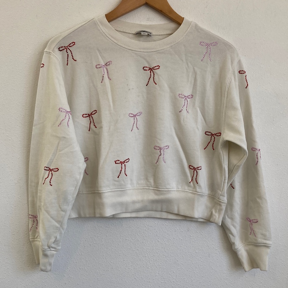 Crewcuts White Sweatshirt with Bows XXL 14